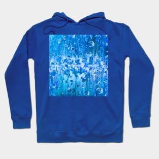 Shades of Bright Blue Abstract Hoodie